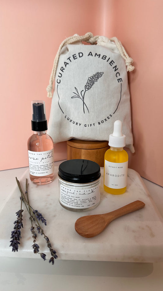 Rose Petal Facial Gift Bag | Curated Ambience